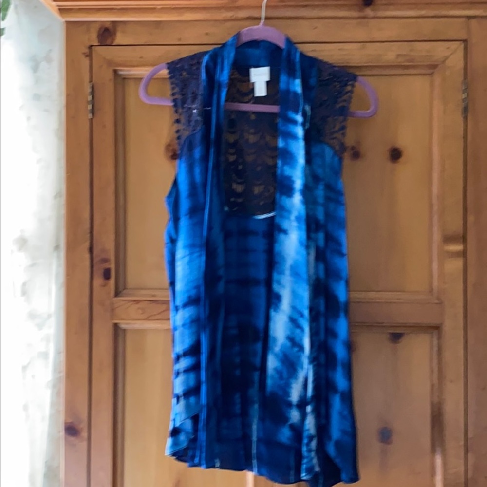 Chico’s tie-dye lace vest